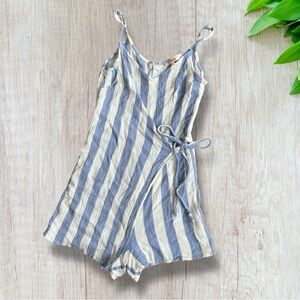 LOTTIE MOSS Blue & White Stripe Romper